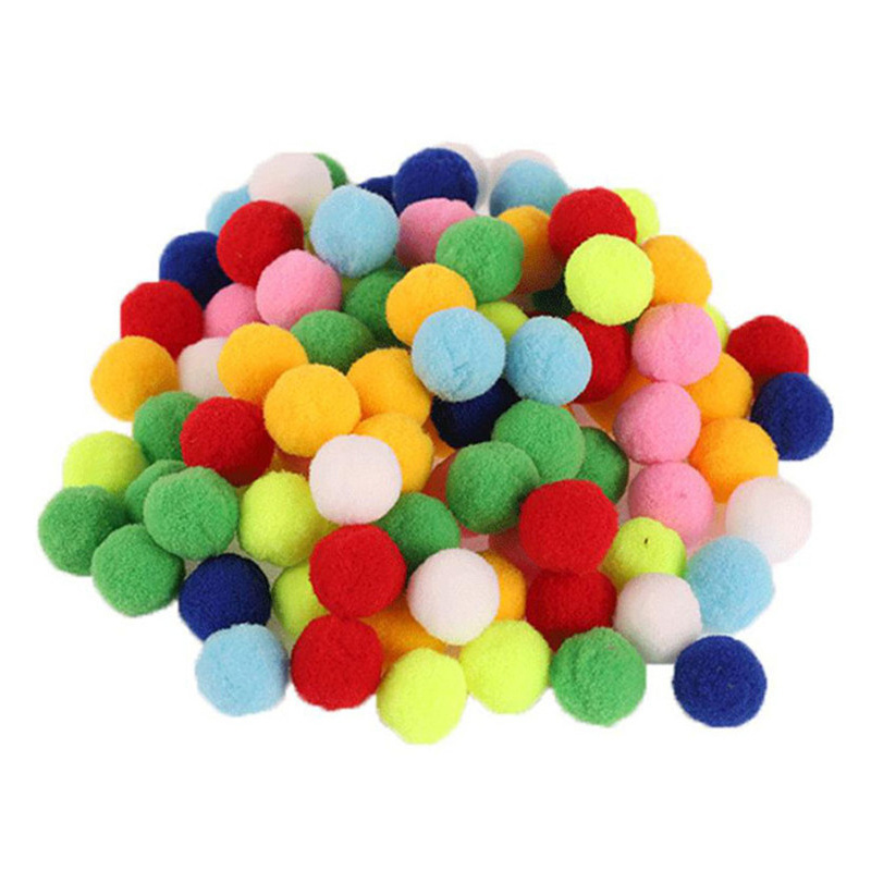 100 Pompones Felpa de Colores