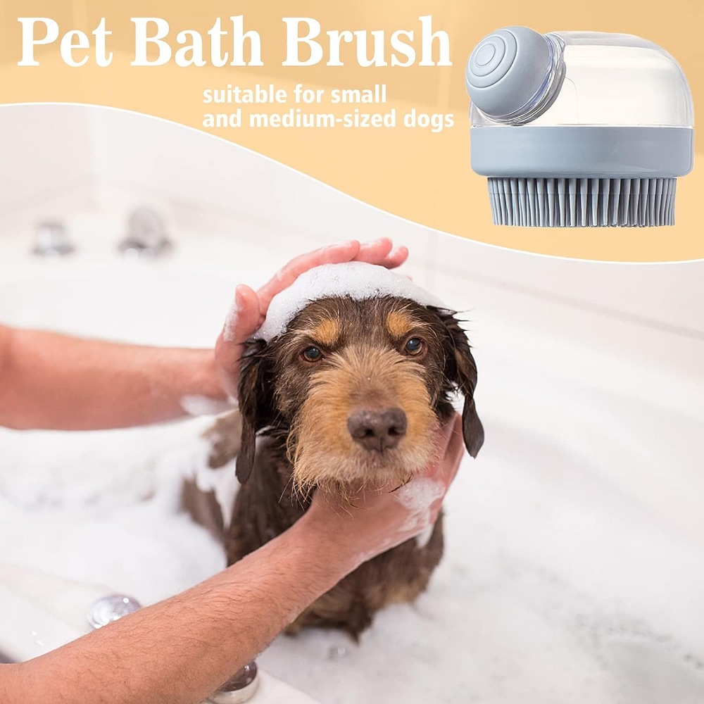 Pet Bath Brush Dog Bath Massage Brush Dog Grooming Brush Pet Shampoo Bath  Brush
