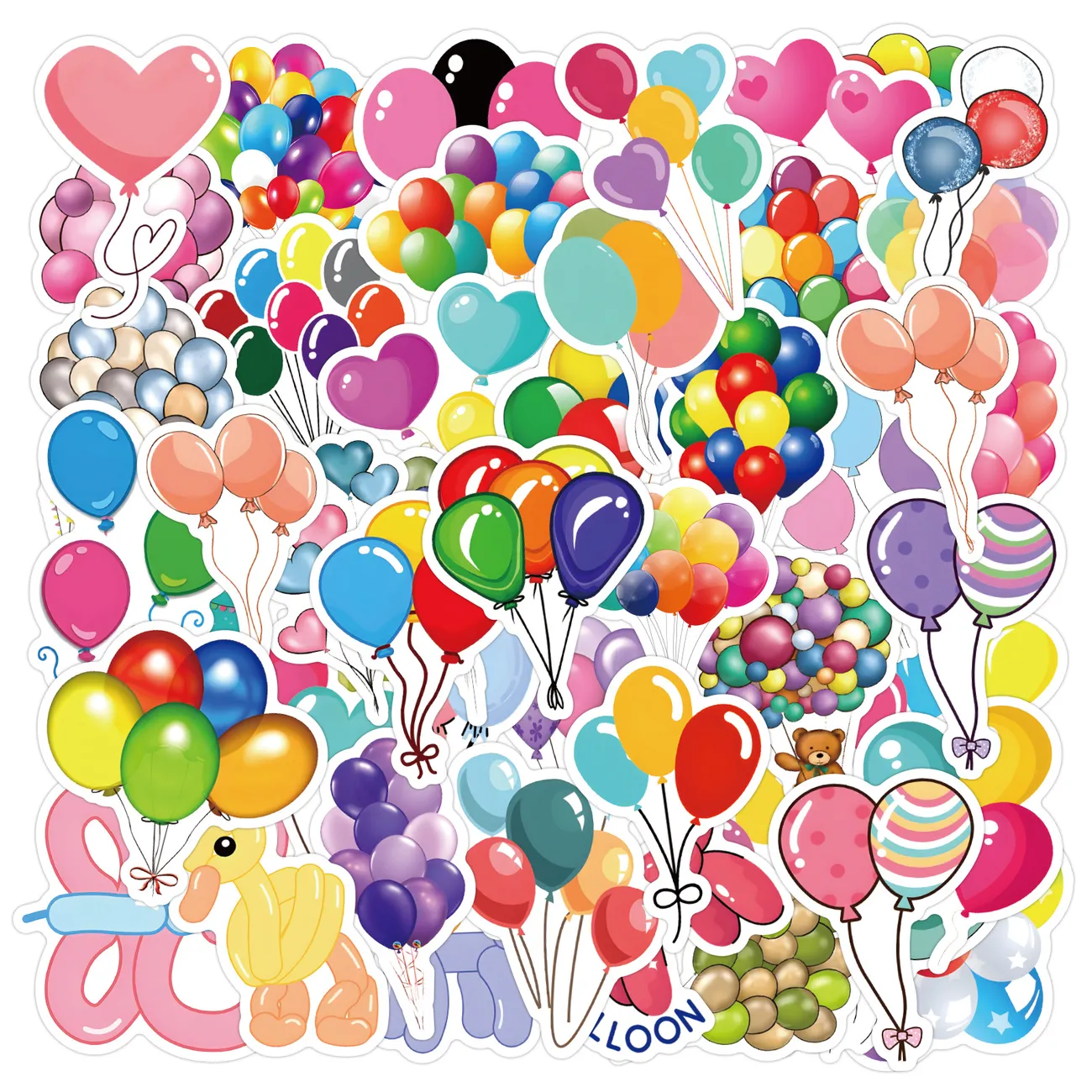 Cartoon Color Balloon Stickers Perfect For Diy Phone Case Laptops, Cars,  Skateboards, Water Bottles, Travel Cases, Guitar Luggage, Motorcycles -  Temu Hungary