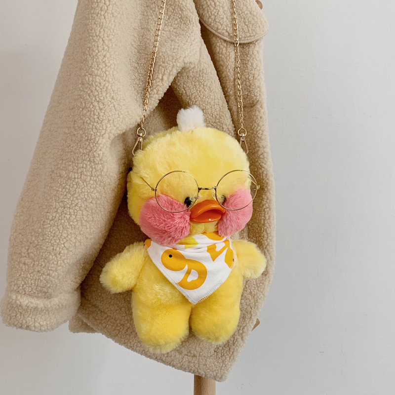Kawaii Cute Plush Duck Doll Crossbody Bag