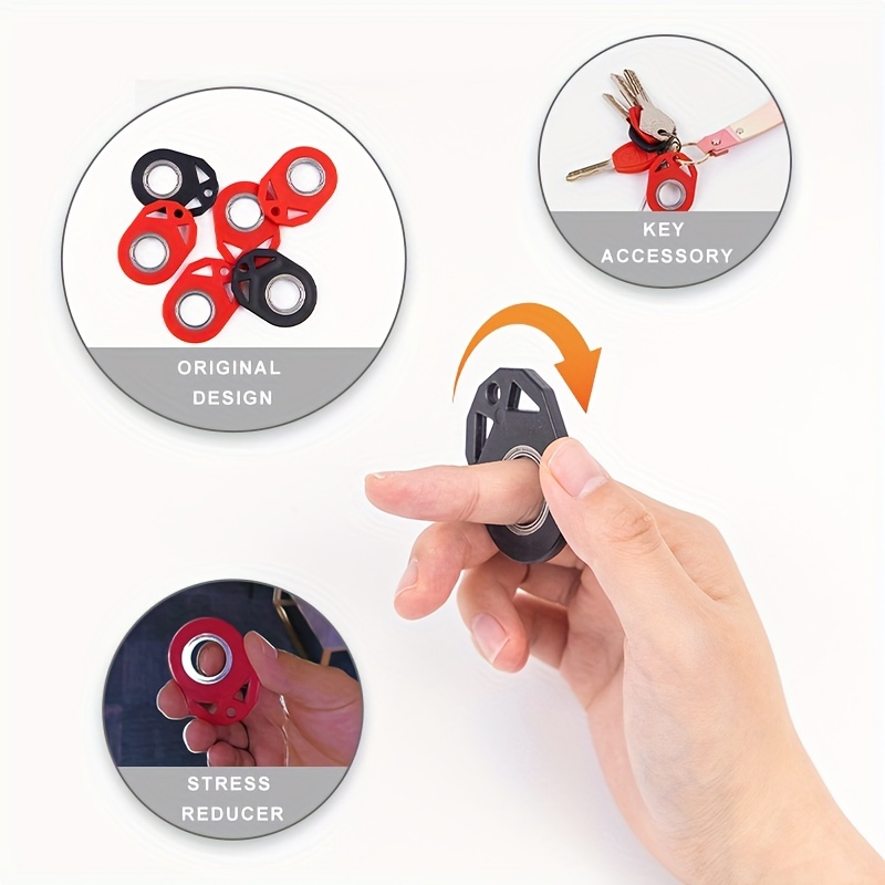  Spinning Keychain Fidget Toys, Finger Spinner Keychain, Fidget  Novelty Key Chain Toys, Portable Keychain Spinner for Finger Exercising,  Spinning Keychain Toy for Kids & Adults (Black) : Toys & Games