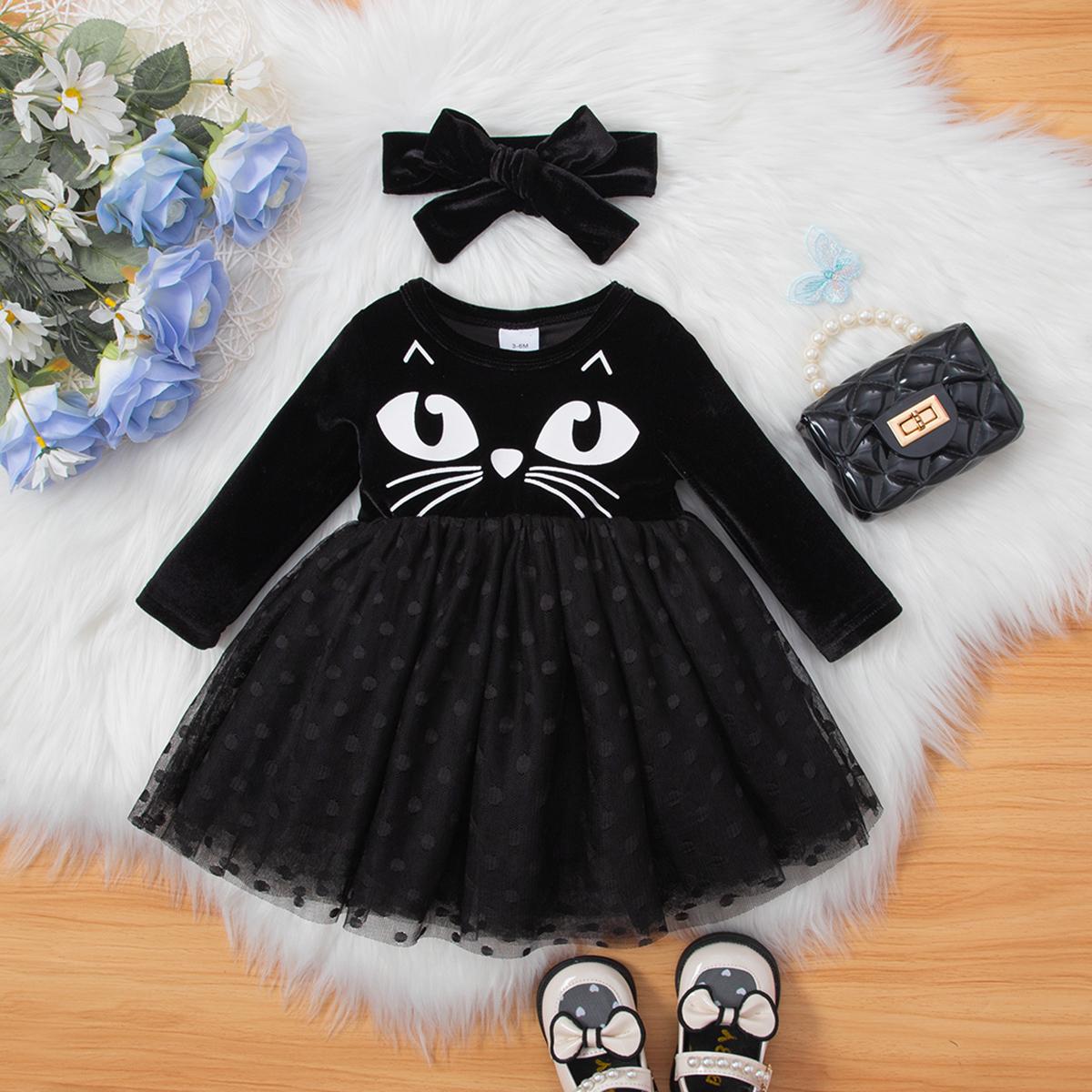 Baby girl cat top outfit