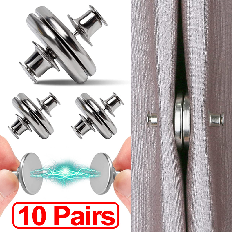  3 Pairs Curtain Buckle Metal Snaps Magnetic Buttons Metal  Buttons Magnetic Closures for Purses Drapery Magnetic Closures snap Buttons  Curtain Magnet Detachable Stainless Steel : Home & Kitchen