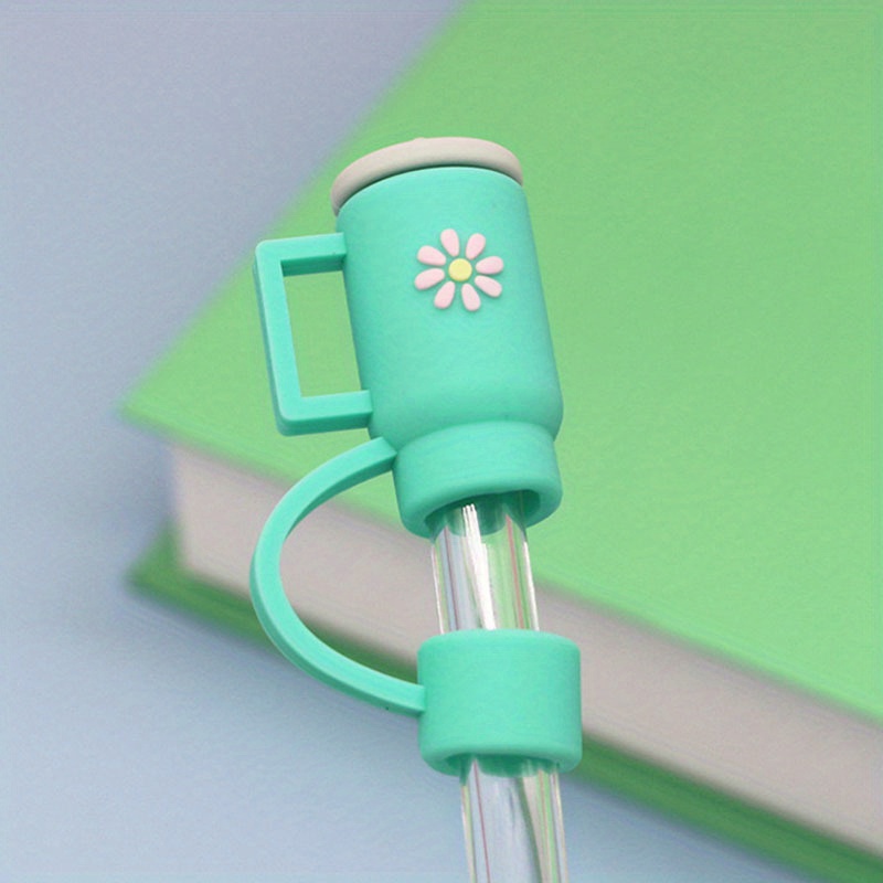 Dustproof Silicone Straw Cover For Straws, Reusable Cute Cartoon Drinking  Straw Plugs For Tumbler Straw - Temu