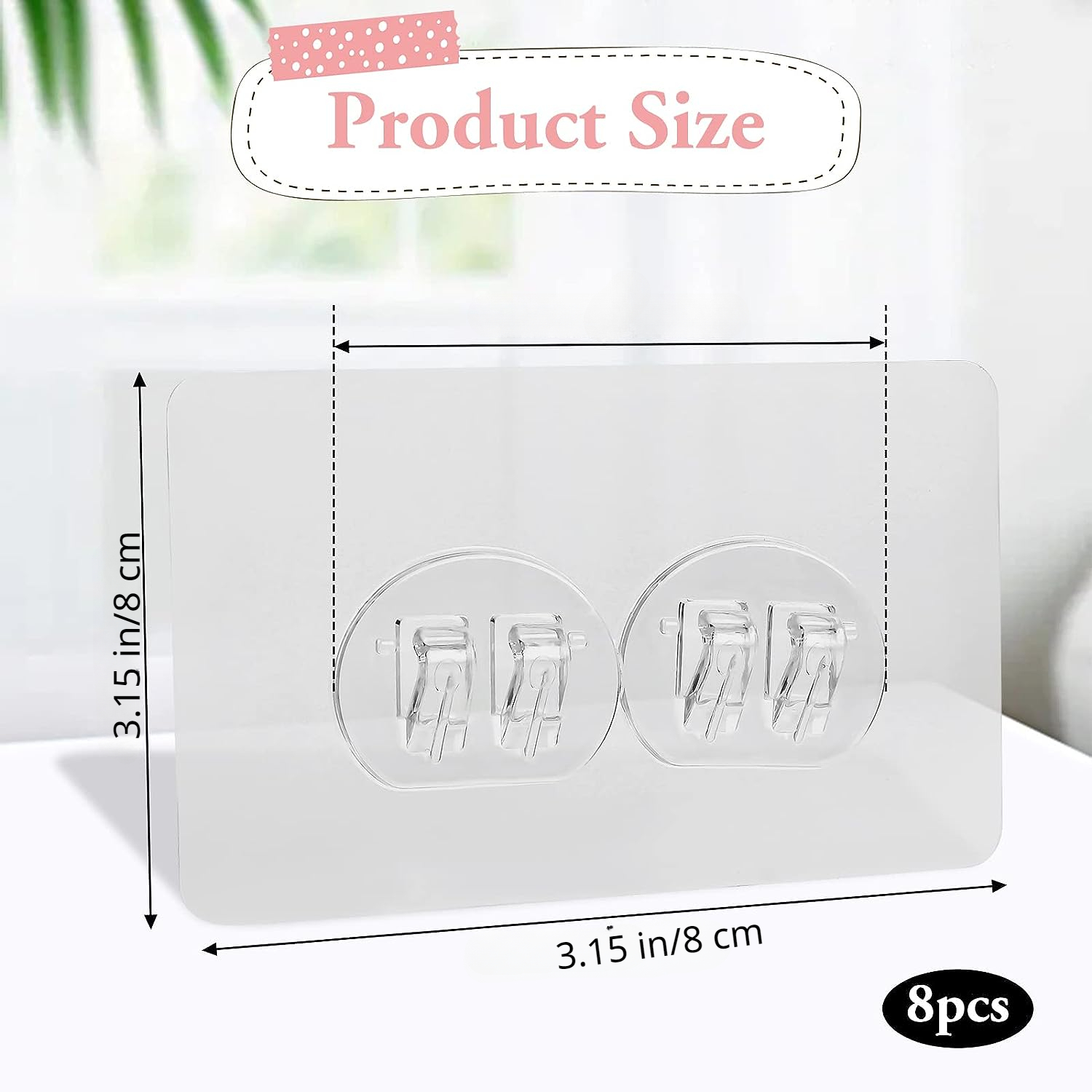 8Pcs Shower Caddy Adhesive Hook Replacement Strong Sticker Hook for Bathroom  Corner Shelf Basket Soap Dish