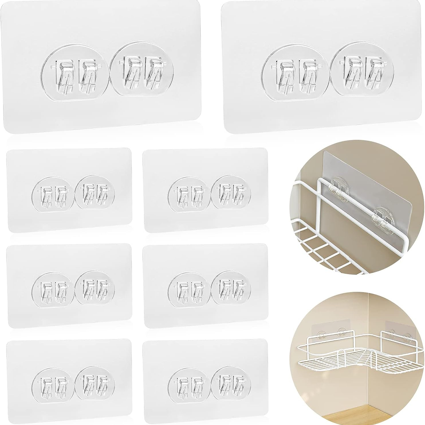 10pcs Shower Trolley Adhesive Replacement Shower Caddy Adhesive Sticker  Replacement Hook Strong Hooks For Bathroom Rack Soap Dish Basket Wall  Hanging Hook Bathroom Accessories - Home & Kitchen - Temu