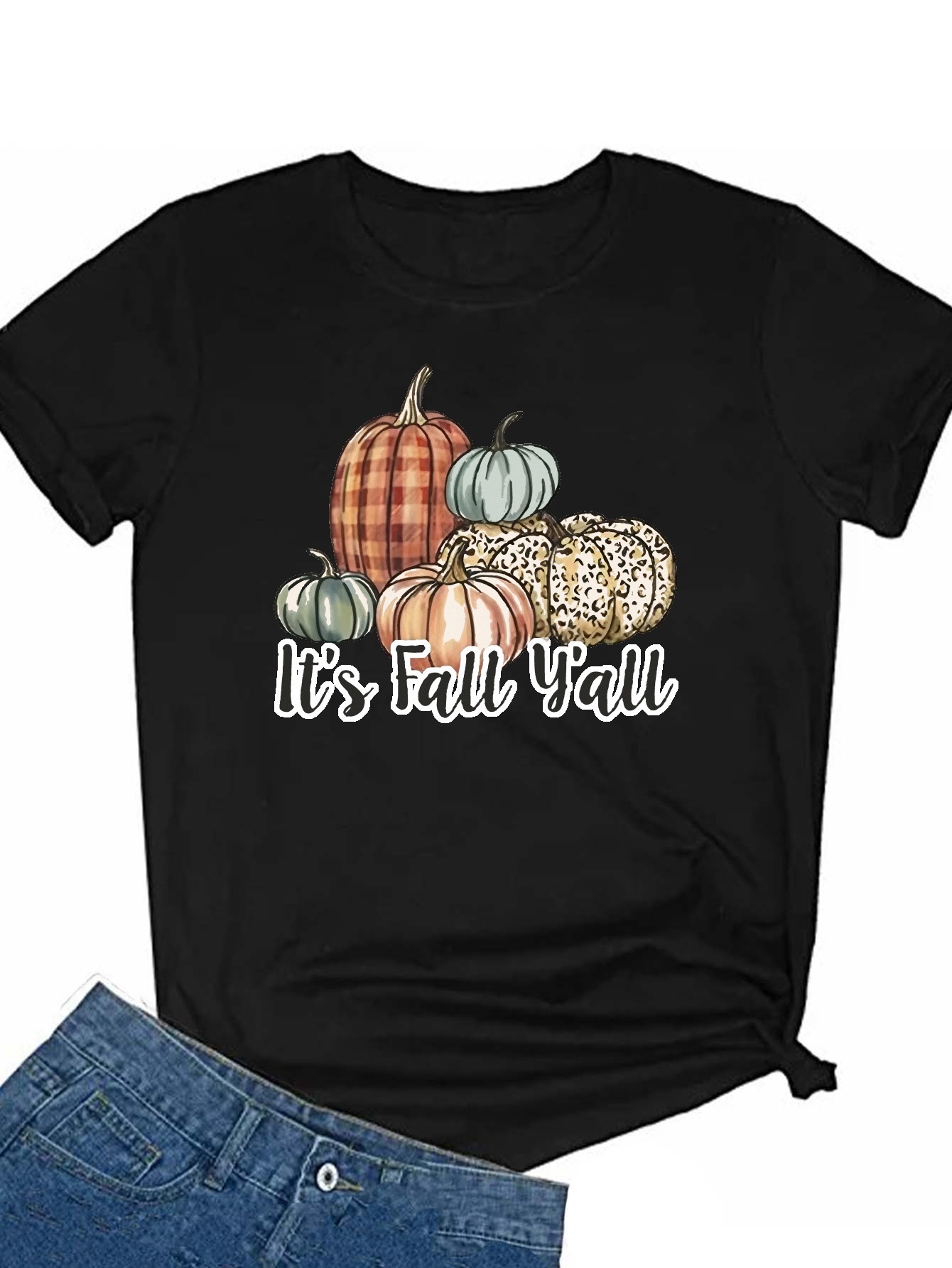 Plus Size Halloween Sweatshirt Women's Plus Cartoon Pumpkin - Temu