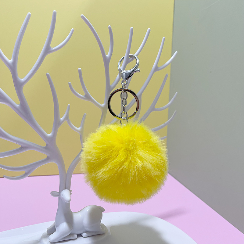 New Cute Pompom Caterpilla Keychain Candy Color Cartoon Plush for Woman Bag  Pendant Car Key Chain Ring Valentine's Day Present - China POM POM Keychain  and Puff Ball Keychain price