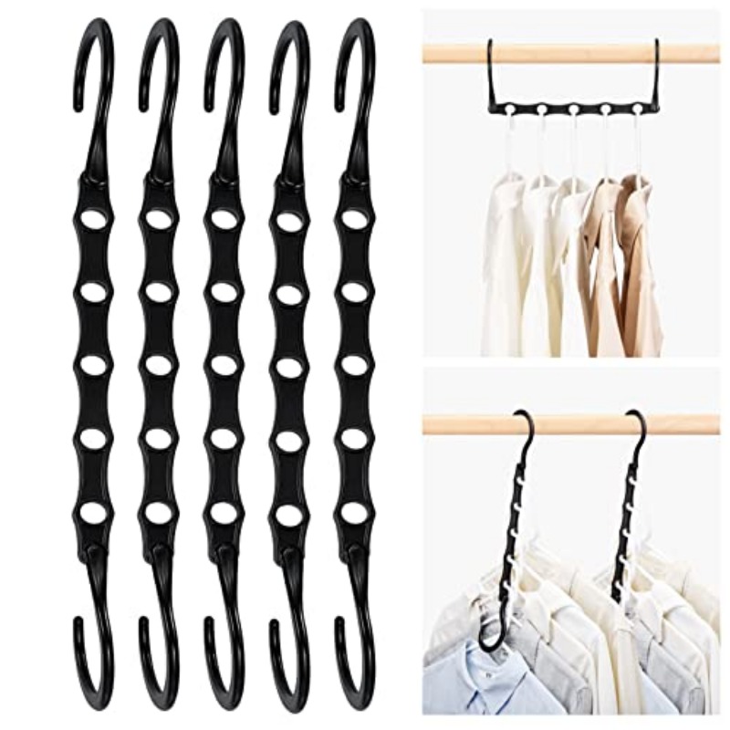 Closet Organizers and Storage,6 Pack Sturdy College Dorm Room  Essentials,Closet Storage Organization,Magic Space Saving Hanger with  9-Holes for