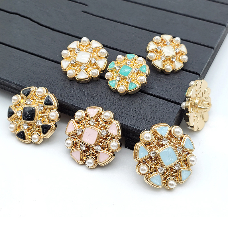 Luxury Round Buttons For Clothes Gemstone Rhinestones - Temu