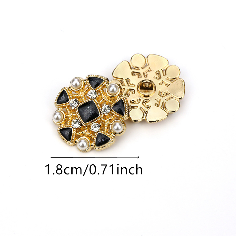 Luxury Round Buttons For Clothes Gemstone Rhinestones - Temu