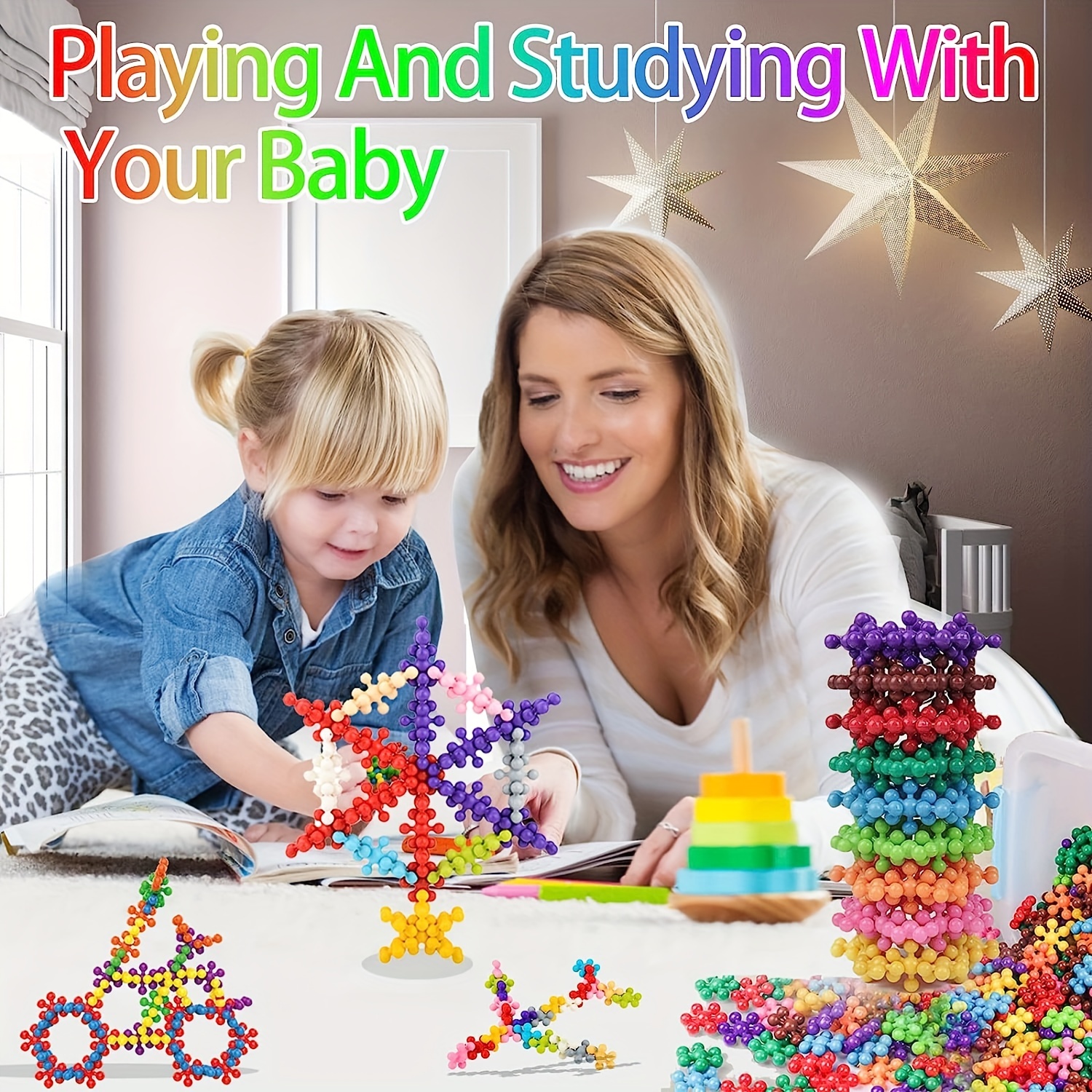 300 Pcs Building Blocks Kids STEM Toys, Educational Building Toys  Interlocking