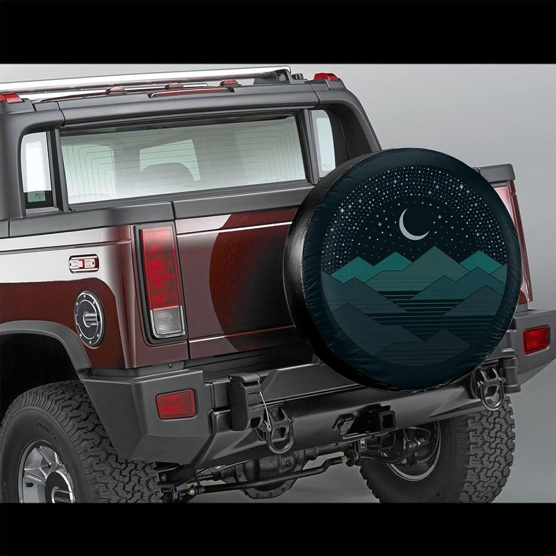 Between The Mountains And The Stars Spare Tire Cover Waterproof Uv Sun  Wheel Protectors Universal， For Truck Camper Travel Trailer Rv Suv Temu