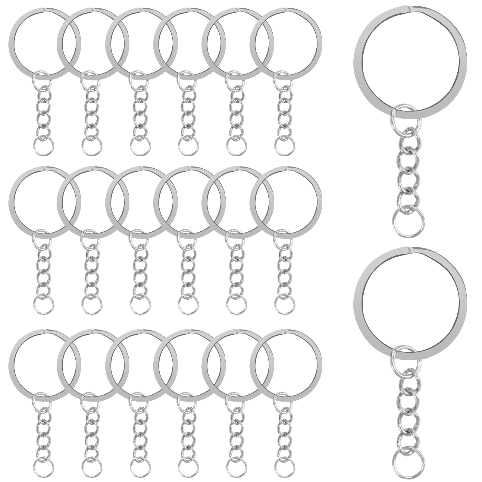 Key Rings Chain Keyring Ring Set Keyrings Split Rings - Temu