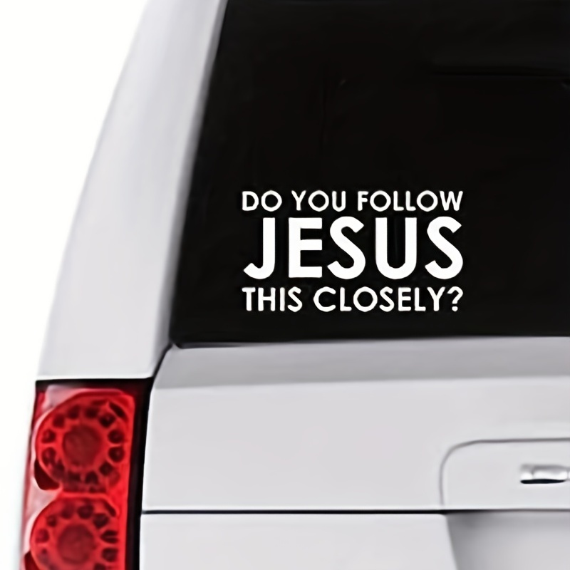 Do You Follow This Closely Bumper Sticker, Vinyl Decal For Cars Trucks  Walls Laptop White 7.5*4.25in/19.05*10.79cm
