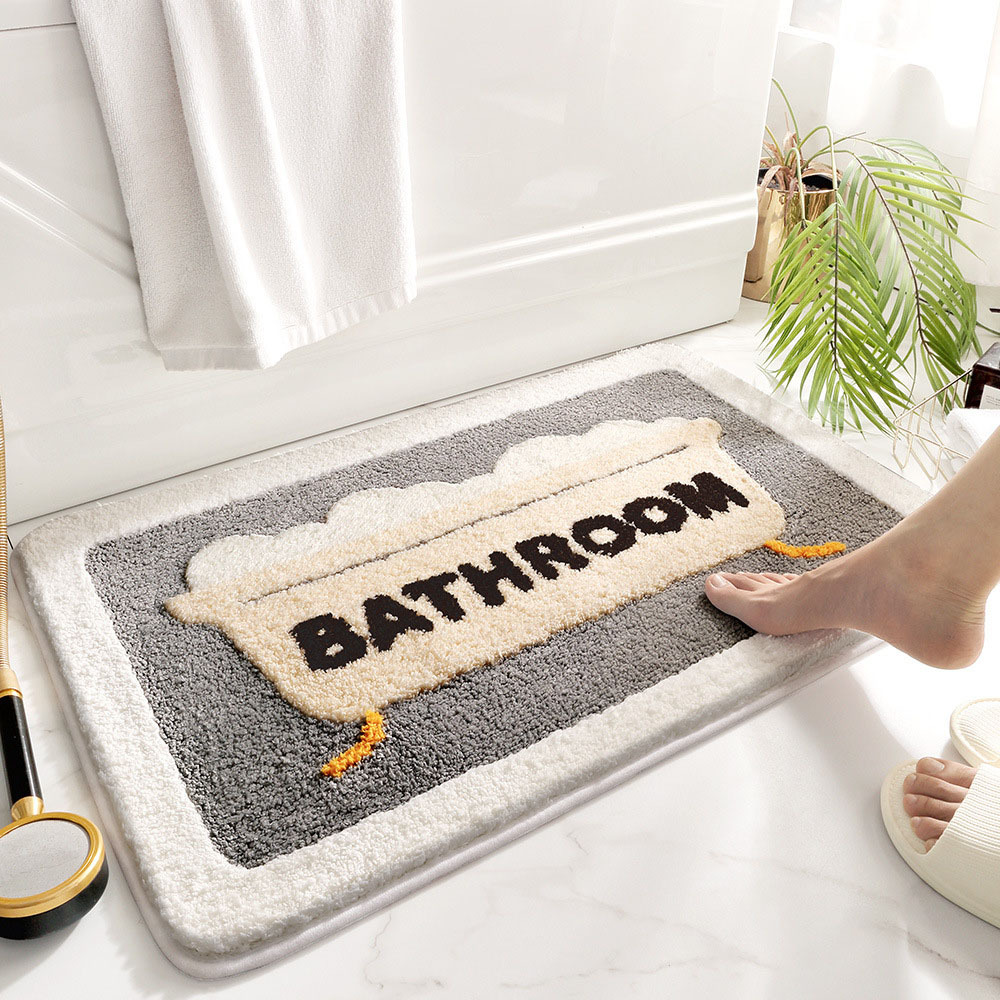 Bath Mat Bathoom Rugs Funny Cute Bathroom Decor Non Slip Microfiber Washable  Absorbent Shower Rug - buy Bath Mat Bathoom Rugs Funny Cute Bathroom Decor  Non Slip Microfiber Washable Absorbent Shower Rug