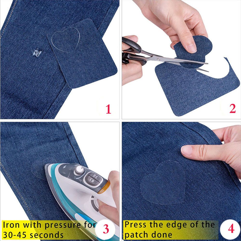 Iron On Repair Patches Diy Denim Fabric Jeans Repairing Sew - Temu