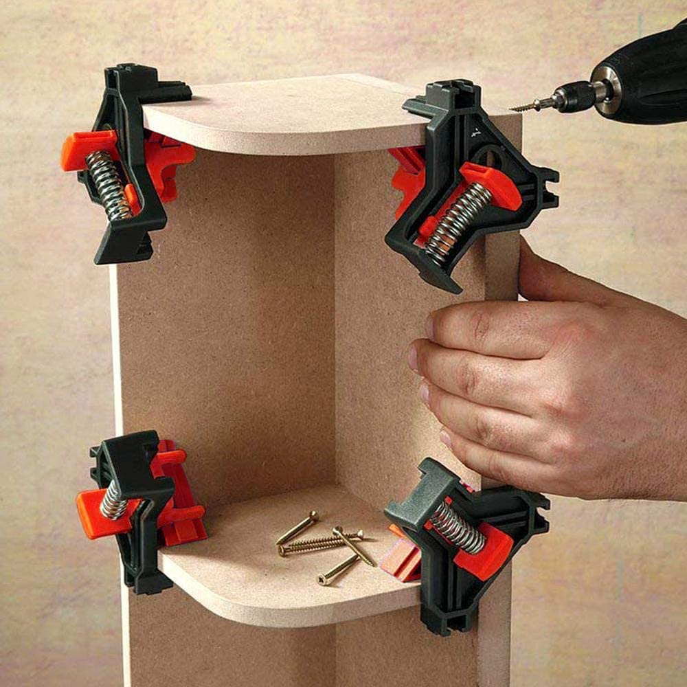 1pc 2pcs 4pcs 90 degree corner clamp adjustable single handle spring loaded right angle clamp swing woodworking clip clamp tool business science temu Temu
