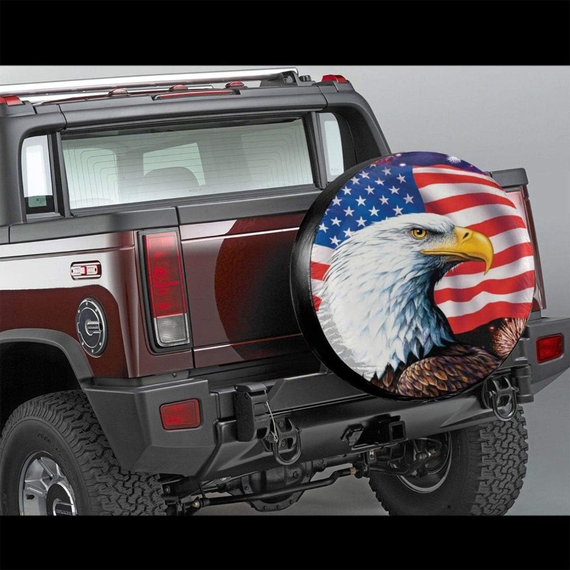 Spare Tire Cover American Eagle Flag Polyester Universal Waterproof  Corrosion Protection Wheel Covers For Trailer Suv Truck And Many Vehicles  15 Inch Shop The Latest Trends Temu