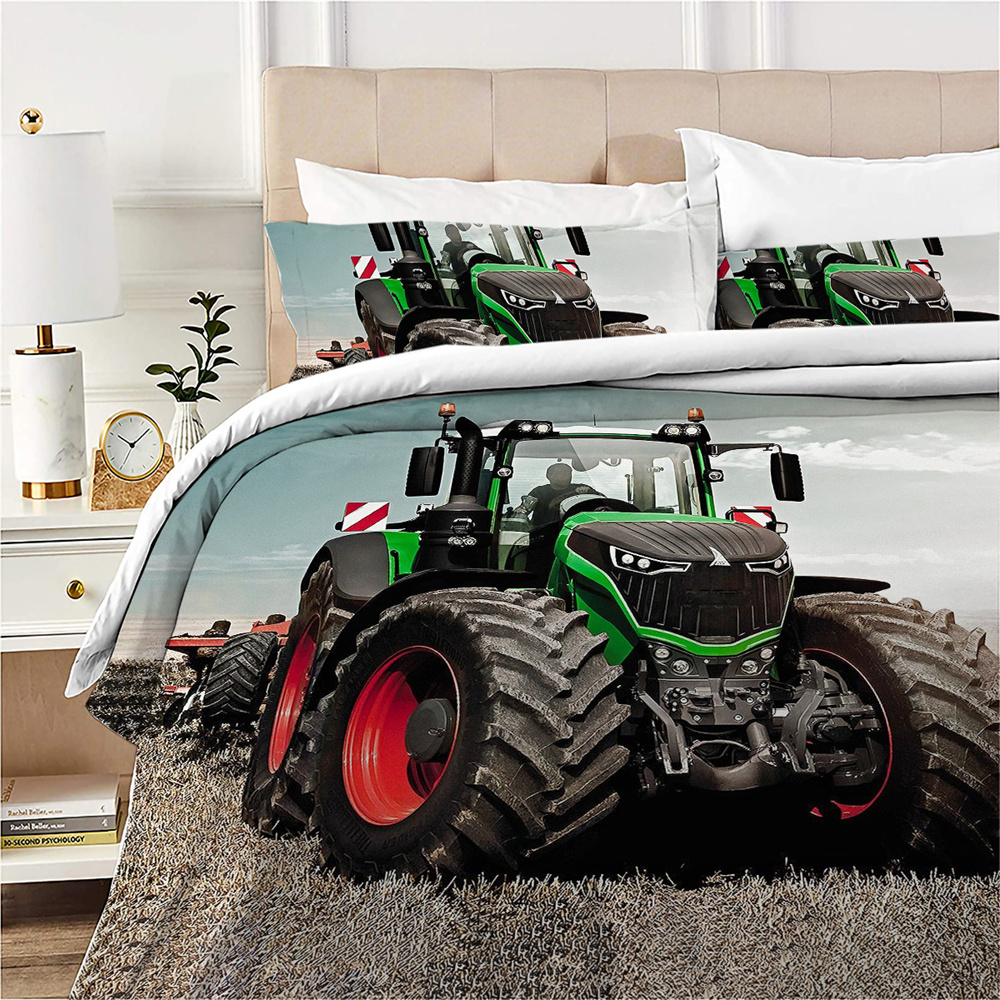 2/3 teiliges Bettbezug set 3d traktor druck 100 % Mikrofaser