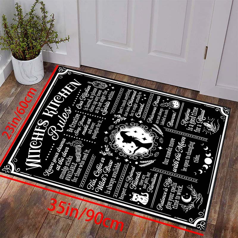 Witches Kitchen Rules Kitchen Rugs Gothic Vintage Absorbent - Temu