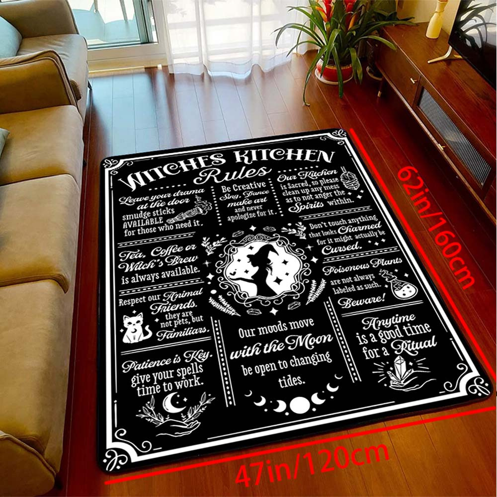 Witches Kitchen Rules Kitchen Rugs Gothic Vintage Absorbent - Temu