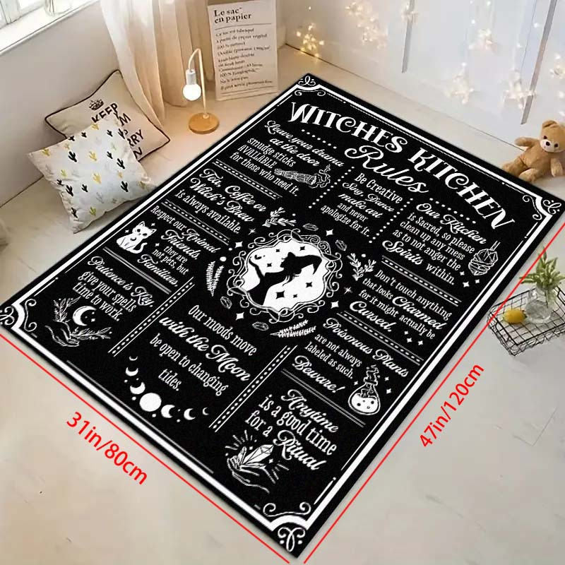 Witches Kitchen Rules Kitchen Rugs Gothic Vintage Absorbent - Temu