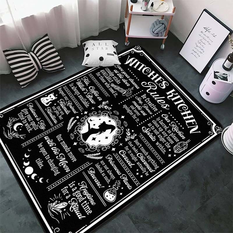 Witches Kitchen Rules Kitchen Rugs Gothic Vintage Absorbent - Temu