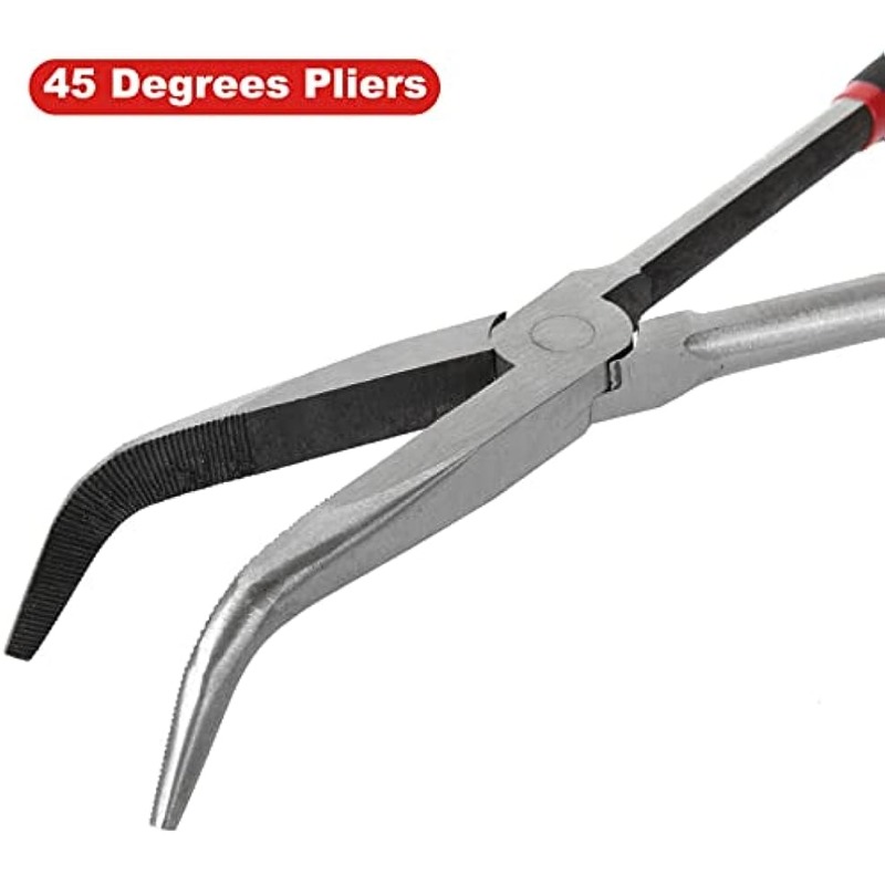 3/5Pcs Needle Nose Pliers Set 11 Inch Carbon Steel Long Reach