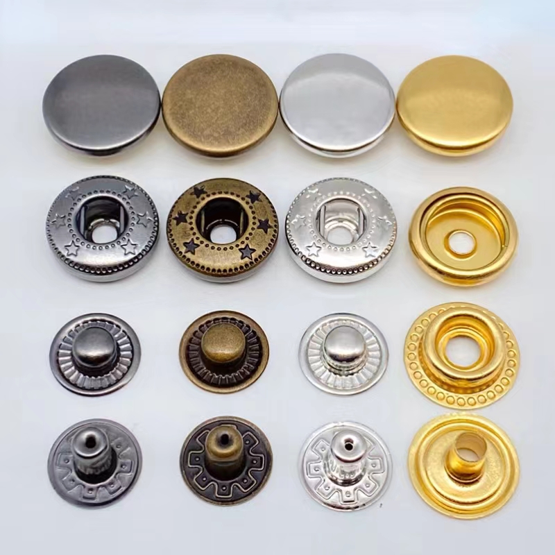 20pcs Botón De Presión De Metal De Latón Antiguo Botón De Metal Botón De  Presión Botones De Cobre Conjunto De Tapa De Botón De Presión