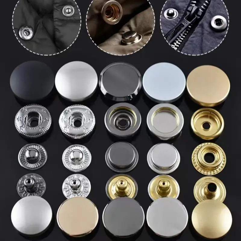 20pcs Antique Brass Snap Fastener Metal Button Metal Press Snap Button  Copper Buttons Snap Stud Socket Set, Don't Miss These Great Deals