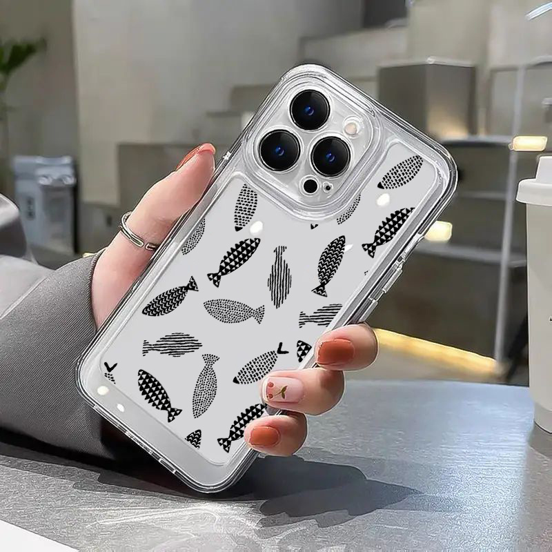 Spot Fish Graphic Luxury Shockproof Phone Case Iphone 14 13 - Temu