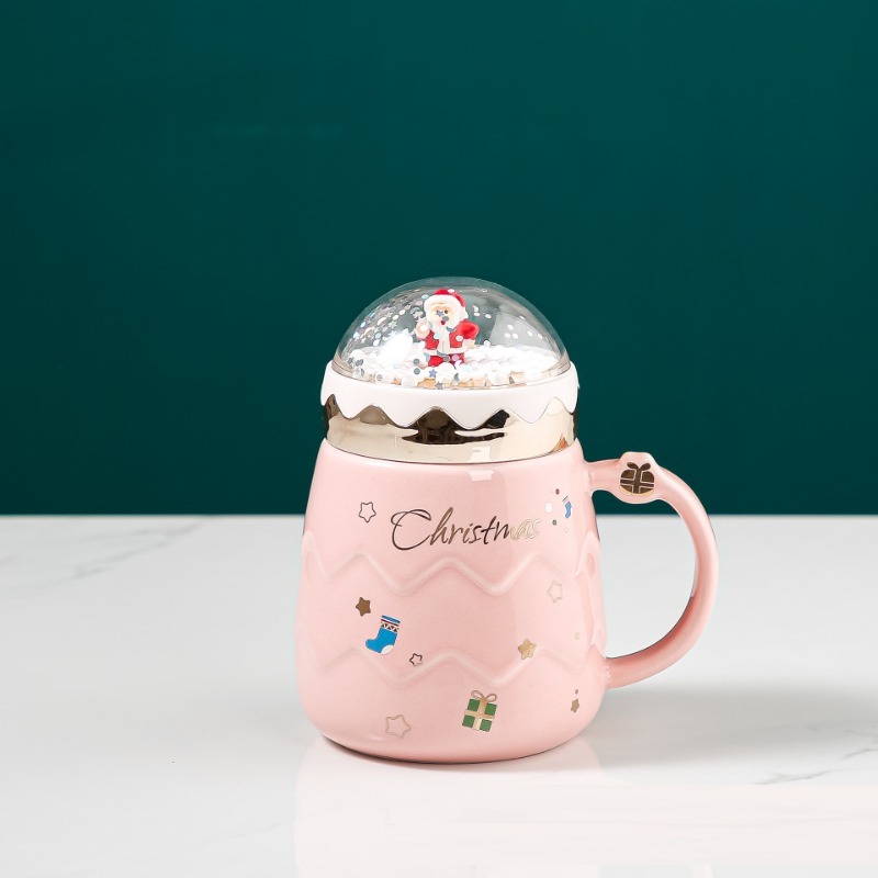 Creative Christmas Cup Ceramic Cup Cute Cartoon Mug Home - Temu