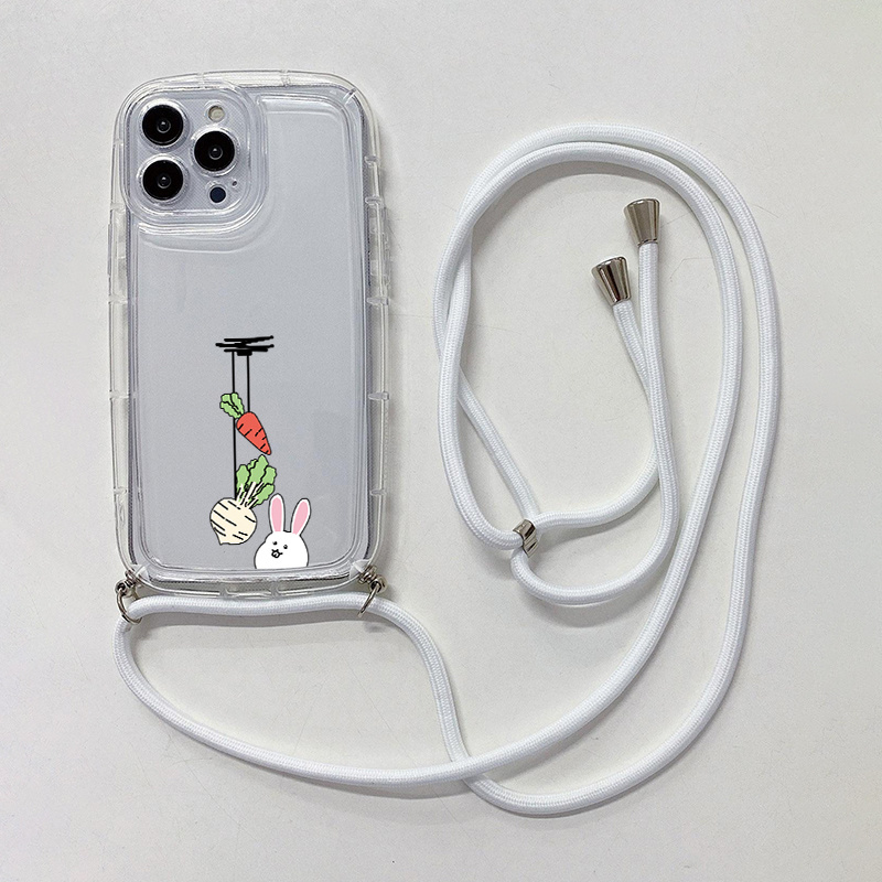 Rabbit Fishing Graphic Pattern Phone Case Iphone 14 13 12 11 - Temu