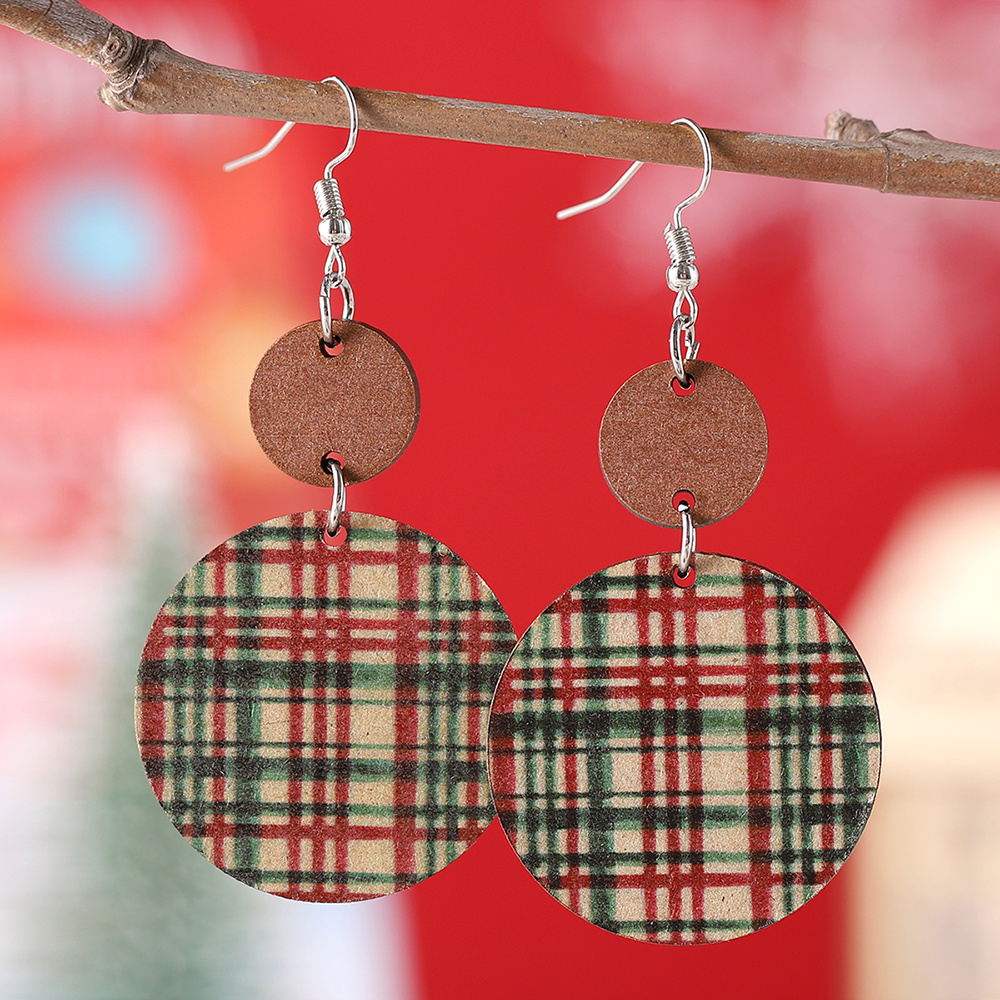 Red and black plaid on sale earrings