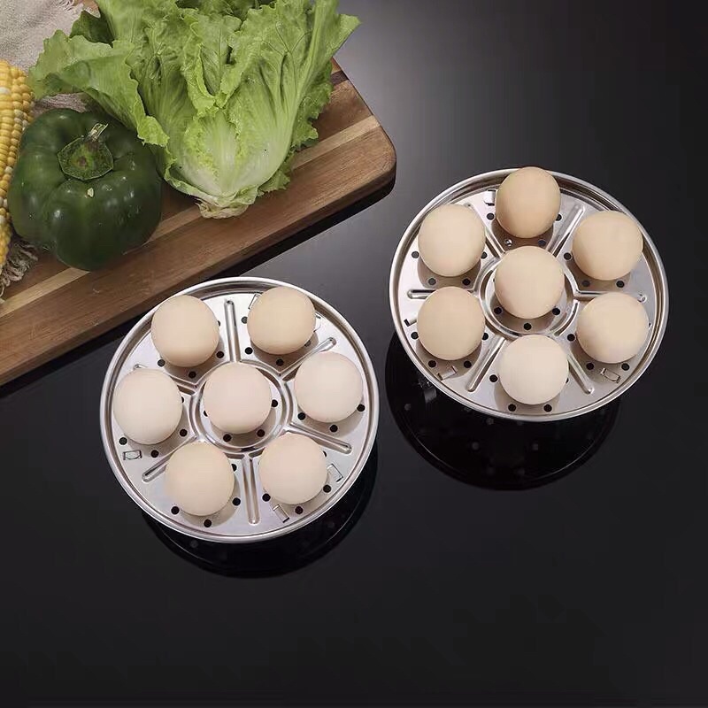 Stackable Egg Steamer Stand Rack Tray Multi Holes Stainless Steel