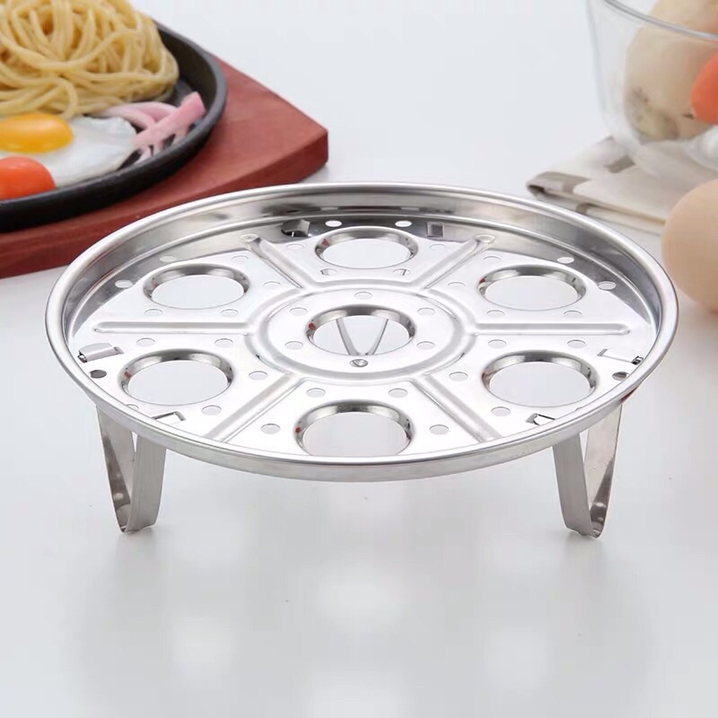 Stackable Egg Steamer Stand Rack Tray Multi Holes Stainless Steel