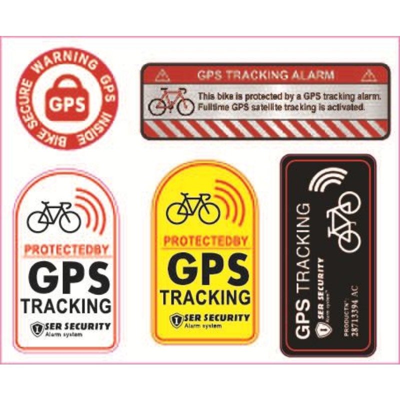 BIKE CYCLE GPS TRACKER UNDETECTABLE CHIP anti theft SECURITY stickers  decals