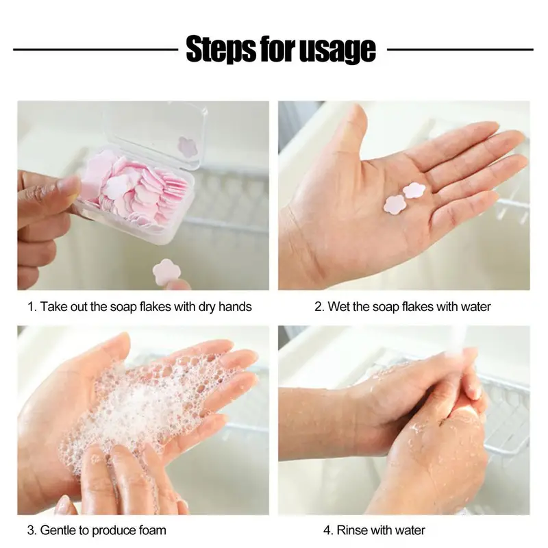 Disposable Hand Soap Flakes Hand Clean Petals Perfume Rose - Temu