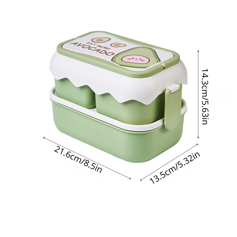 Picnic Fruit Food Green Glass Bento Box Adult/Child Lunchbox Microwave Oven  Partition Fresh-keeping Bowl Can Be Heated Separate - AliExpress