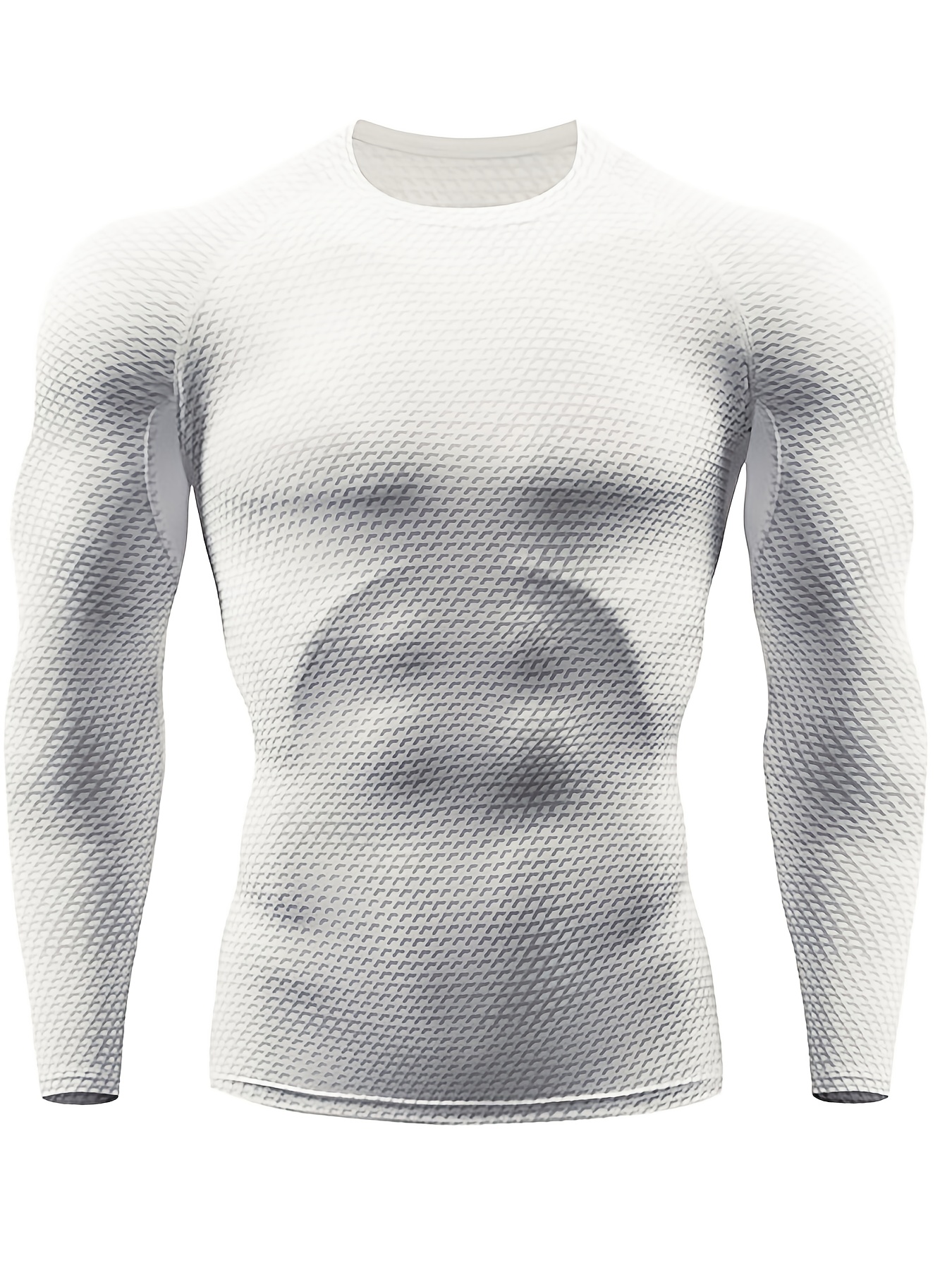 White Men's Running Shirt Gym Shirt Seamless Long Sleeve Top Athleisure  Cotton Lightweight Soft Sweat Wicking Bas… in 2023