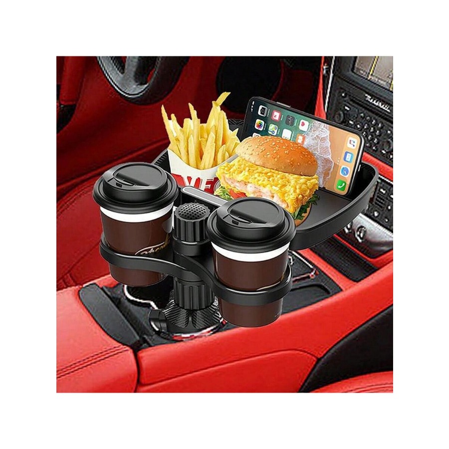 360 Degree Adjustable Car Cup Holder Food Tray Drink Holder