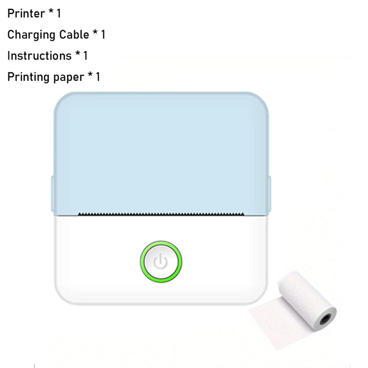 Inkless Printer, Wireless Connection Portable Pocket Printer