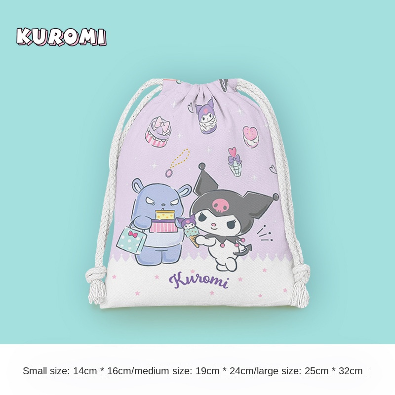 Sanrio Drawstring Bag for Lunch Box Kuromi
