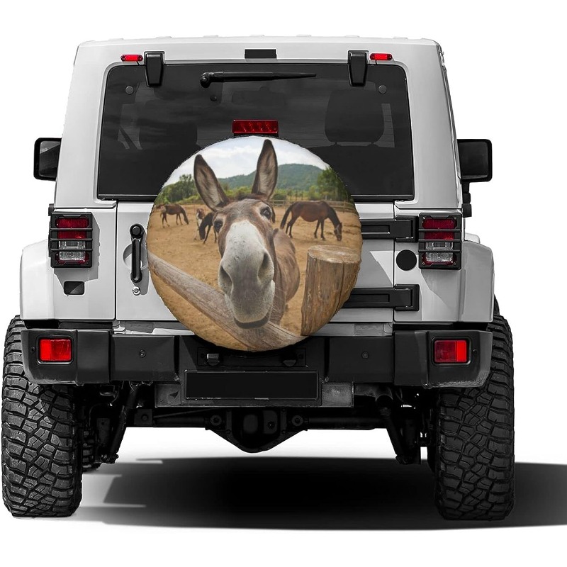Funny Donkey Spare Tire Cover Dust Proof Wheel Tire Cover Fit Trailer Rv Suv  And Many Vehicle 15 Inches Automotive Temu Italy