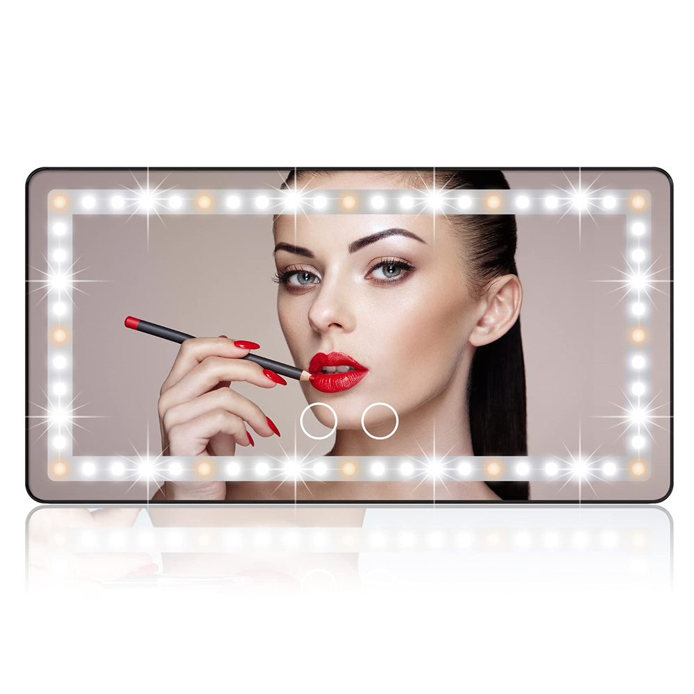 Miroir de Vanité de Voiture SunVisor - Miroir de Maquillage Rechargeable  pour Toutes les Voitures - Universel Voiture Pare-Soleil Miroir - Innovant Voiture  Miroir Accessoires 