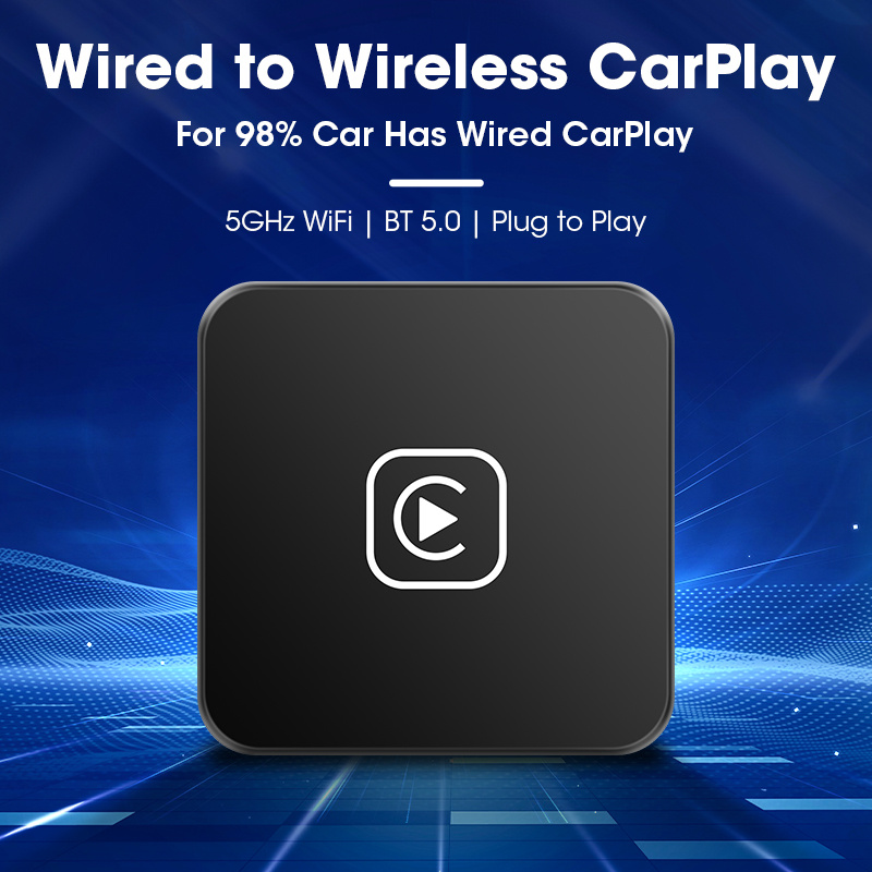 Boîtier Carplay Wifi BT sans fil, mise à niveau tendance 2.4GHZ +