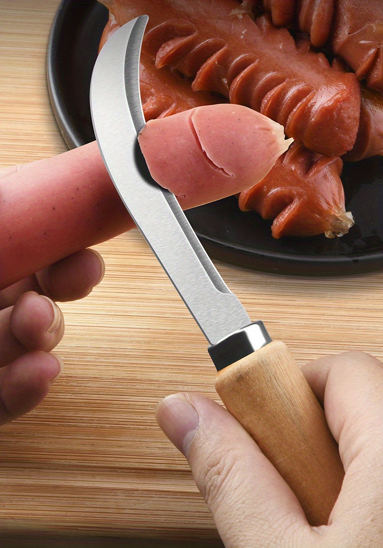 Commercial cutting knife, small curved knife, special knife for sausages,  stainless steel multifunctional fruit knife - AliExpress