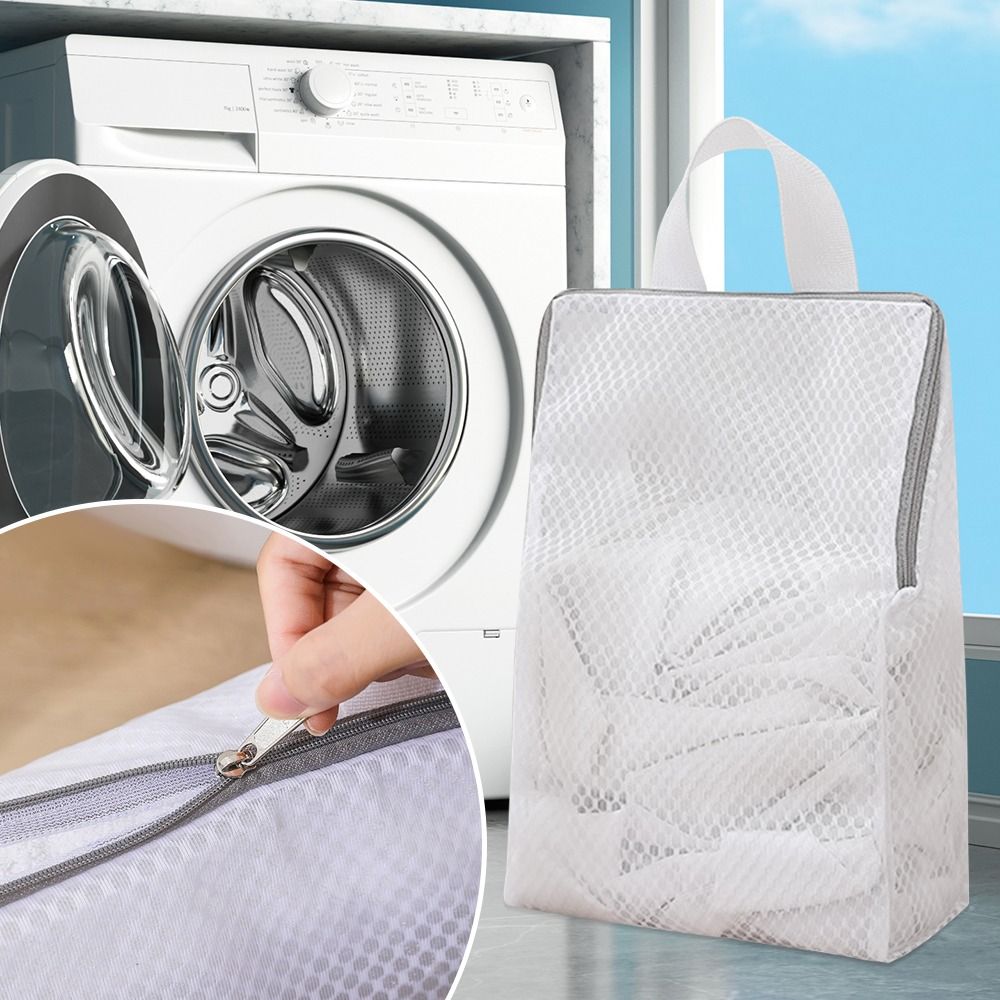 Set of 4 Handle Laundry Bag Honeycomb Mesh Wash Bag Lingerie Bag Travel  Garment