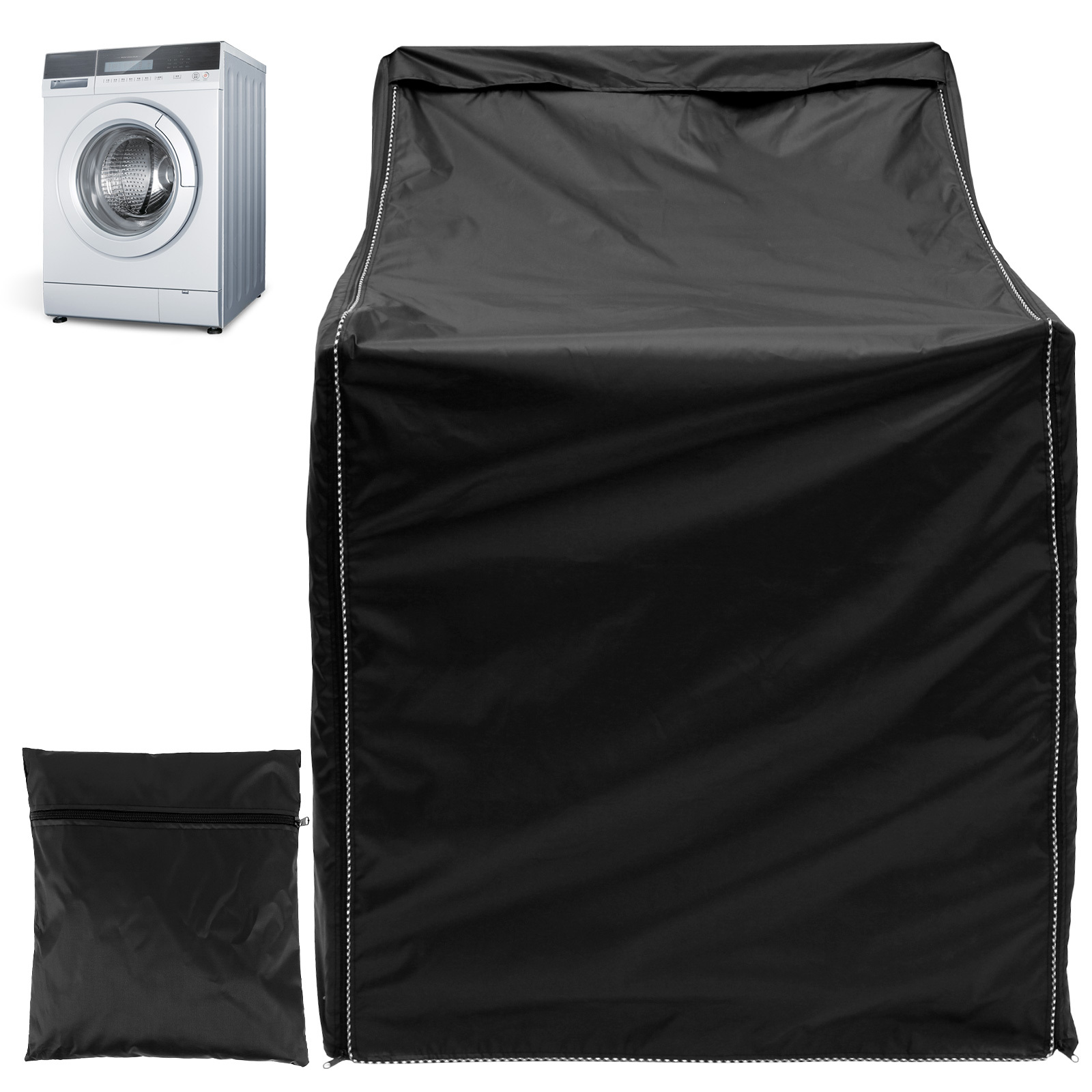  Covolo Fundas para lavadora que se adaptan a la mayoría de  lavadoras/secadoras de carga superior, impermeables, a prueba de polvo,  resistentes al sol (27 x 26 x 43 pulgadas, negro) : Electrodomésticos
